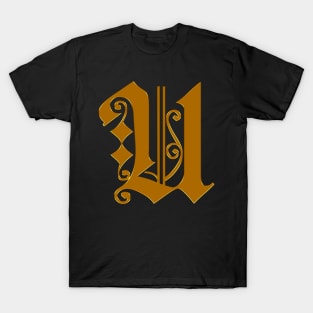 Golden Letter U T-Shirt